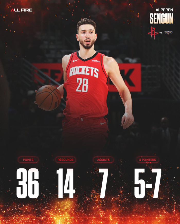 火箭双星闪耀客场胜局 伊森爆发申京创历史纪录